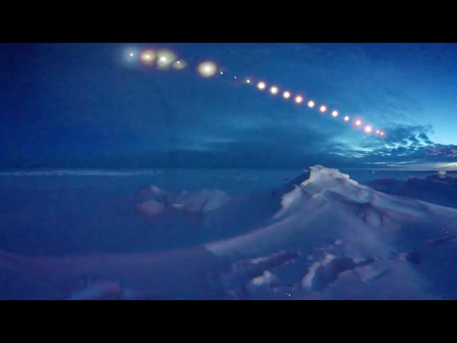 360 Moon Visualization In Russia, Murmansk