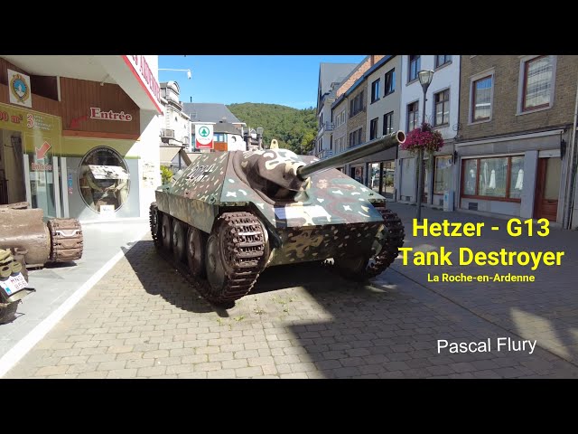 Hetzer - G13 Tank Destroyer on display in la-Roche-en-Ardenne, Belgium