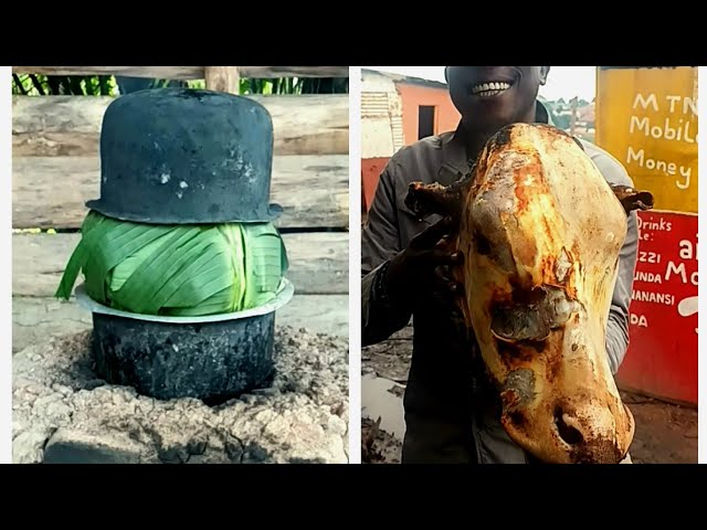 How we prepare traditional cow head/soup,yam,sweetpotatoe,cassava,pumpkin/Village Cooking🌽Asmr#viral