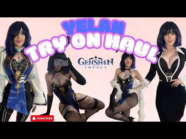 GENSHIN YELAN COSPLAY TRY-ON HAUL| #bodysuit #cosplay