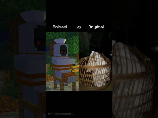 Animasi VS Original [Ketika Ketemu Setan Di Jalan] #Animasi #Minecraft #Indonesia