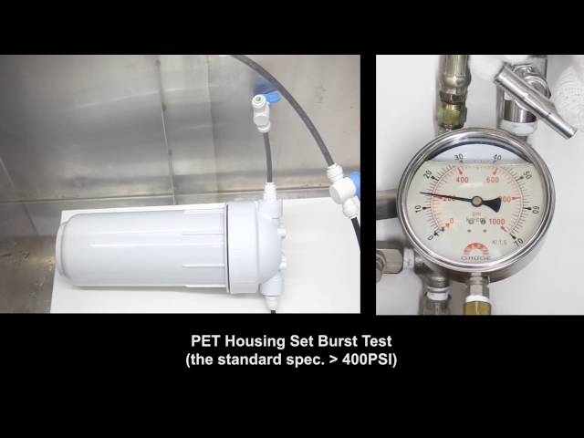 Puricom - PET Housing Set Burst Test (with cap with white housing)