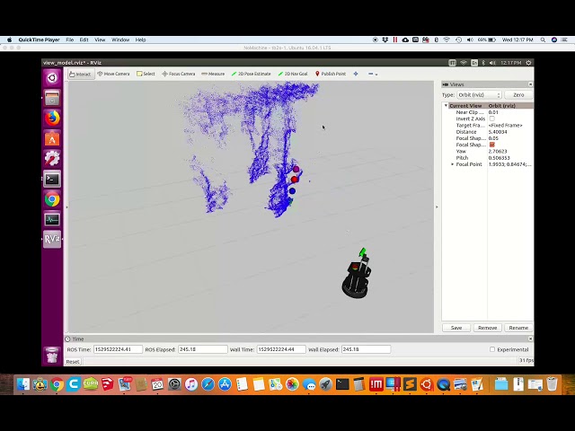 Nuitrack SDK in ROS - RVIZ view