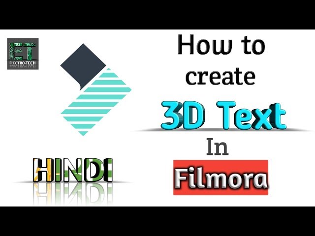 How to create 3D text effect in Filmora || HINDI ||