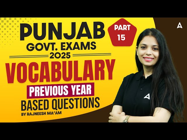 Patwari, Senior Assistant, Labour Inspector Exam 2025 | Vocabulary | English | PYQs | Rajneesh Maam