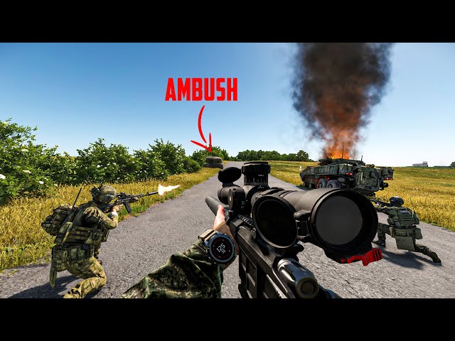 Destroying Enemy Ambushes To Protect Our Team! | ARMA Reforger