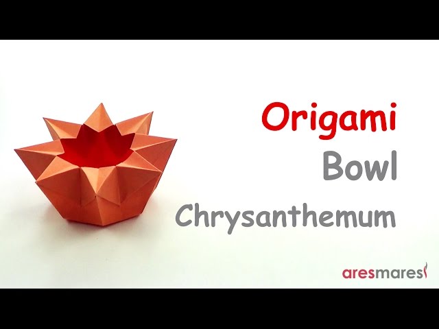 Origami Chrysanthemum Bowl (easy - single sheet)