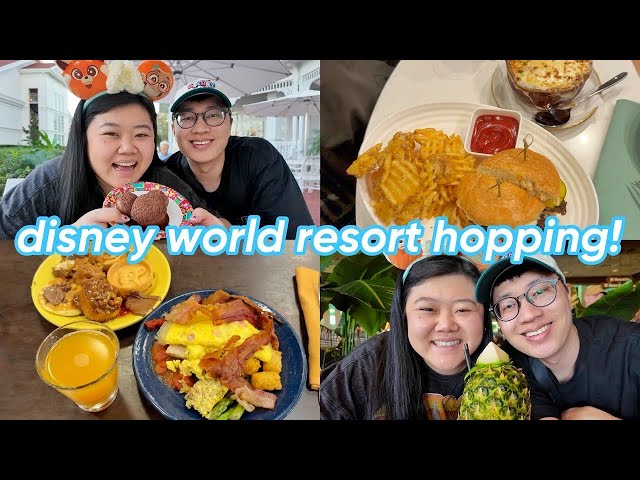 trying the best disney world food at the resorts! 😋 breakfast buffet, resort hopping, lounges 🍔🍜🍳