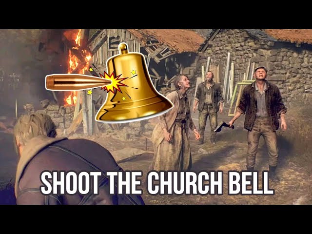 Can you shoot the bell and stop the village fight early?