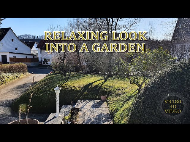 VR 180 Video Relaxing look into the garden 8K 10 Bit