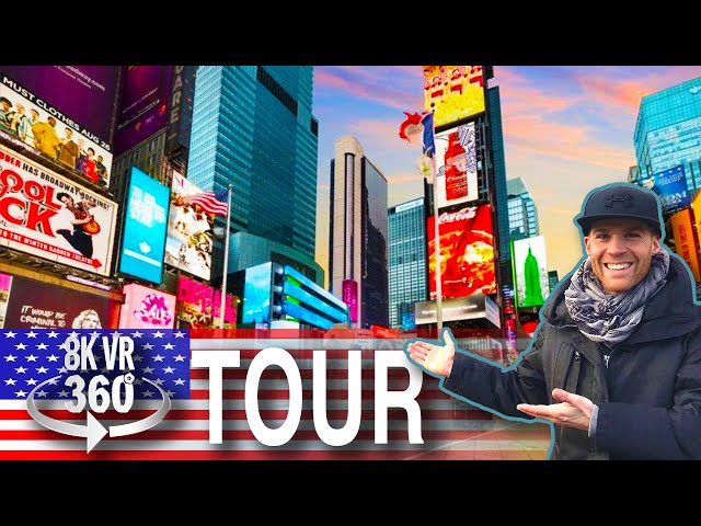 Times Square in New York City - Guided Tour - 8K 360 VR Video!