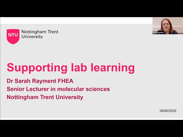 Dr Sarah Rayment - Supporting lab learning