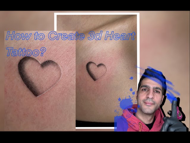 Creating a Tiny 3D Heart Tattoo:  #tattoo