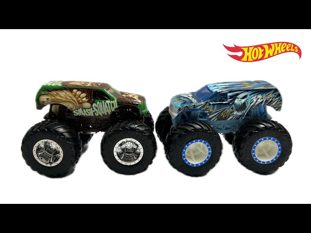 Hotwheels Monster Trucks | Demolition Doubles : Smash-squatch vs 32 Degrees