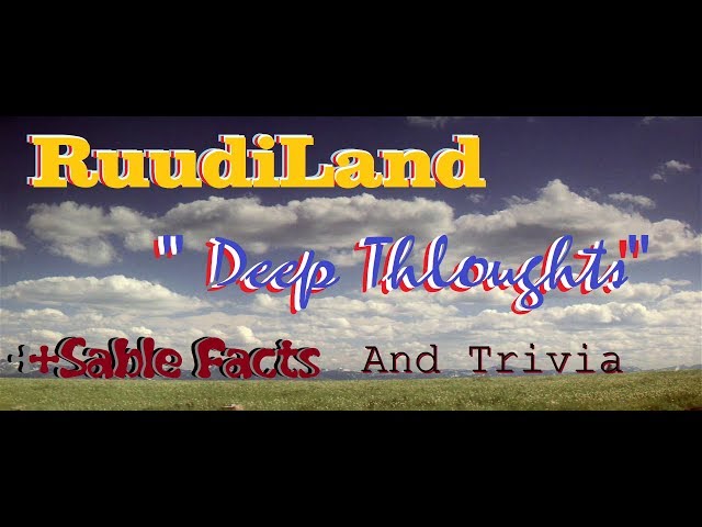 Movie Talking: A Podcast? "Deep Thloughts" RuudiLand