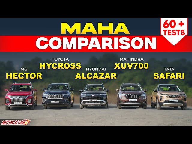 Mahindra XUV700 vs Tata Safari vs Toyota Hycross vs Hyundai Alcazar vs MG Hector Plus - Comparison