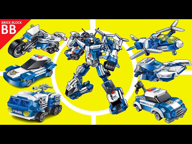 Qman Enlighten : Raging Warrior 1407 !! ⚡️ Speed Build how to make Lego Robot Police 6in1 combine