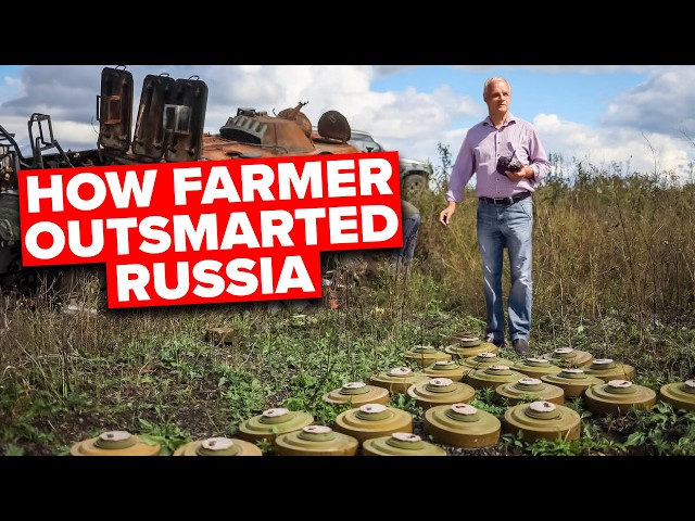 Ukrainian Farmer Finds BIZZARE Way to Get Rid Of Russian Mines