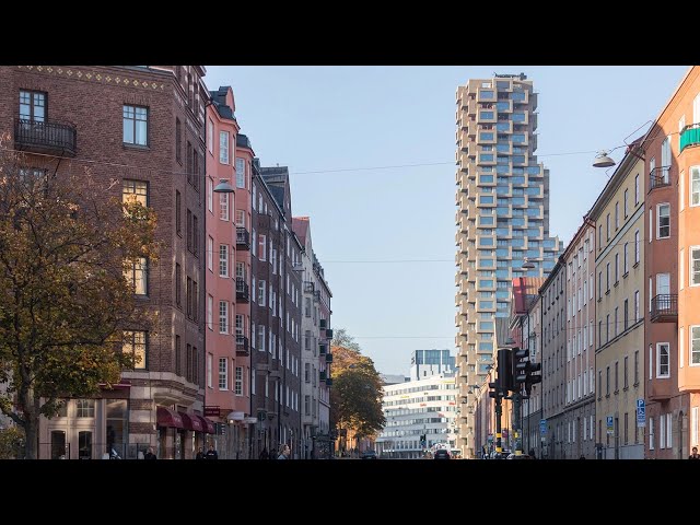 Stockholm's Tallest Residential Tower has a Pixelated Facade | The B1M