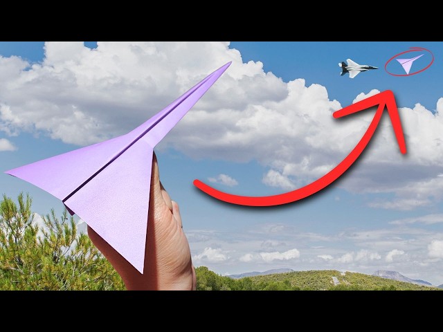 ✈️ How to make the FASTEST PAPER AIRPLANE that FLIES FAR