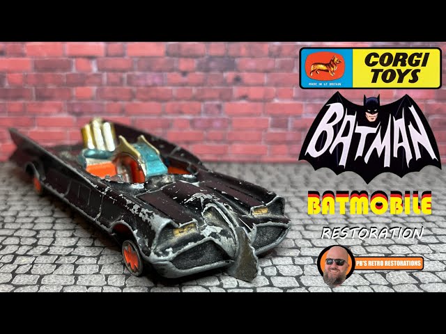 Vintage Corgi 1966 Batman Batmobile Toy Car Restoration