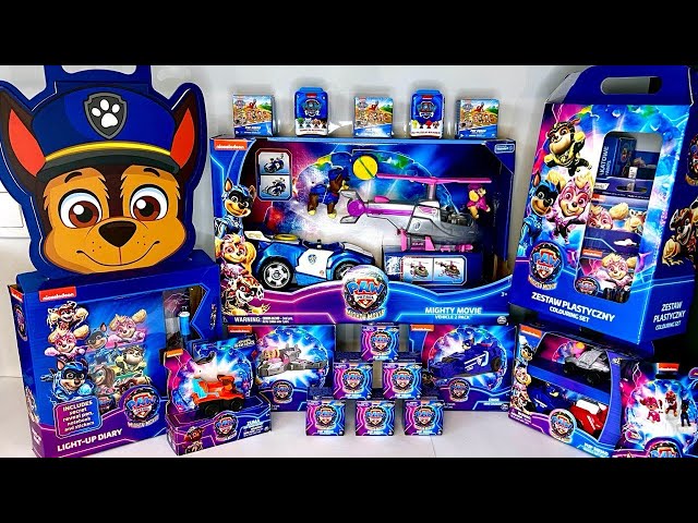 Paw Patrol The Mighty Movie Toys Unboxing Review ASMR | Chase & Skye Mighty Transforming Cruiser