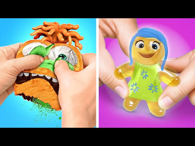 Squishy Anxiety and Jelly JOY 😱😃 *INSIDE OUT 2 Big Game book*