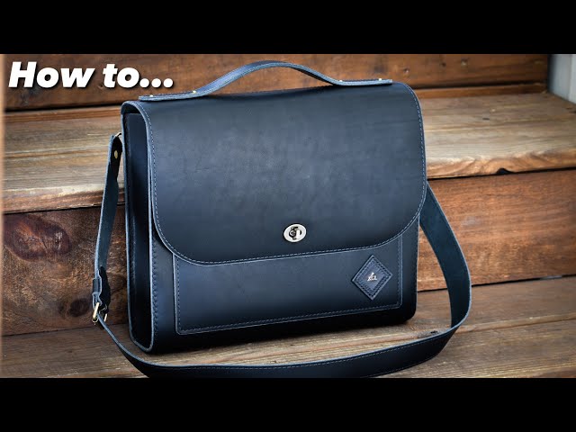 How To Make A Leather Messenger Bag - Leather Craft - Speed Build - DIY