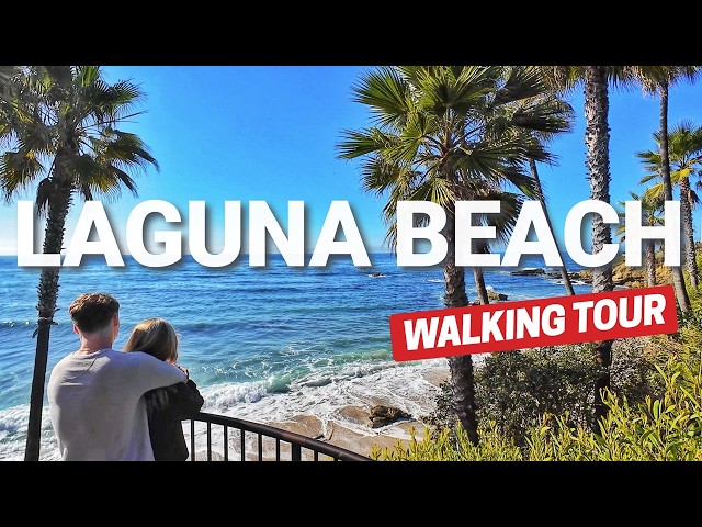 Laguna Beach, California Walking Tour - Part 2 - 4K 60fps