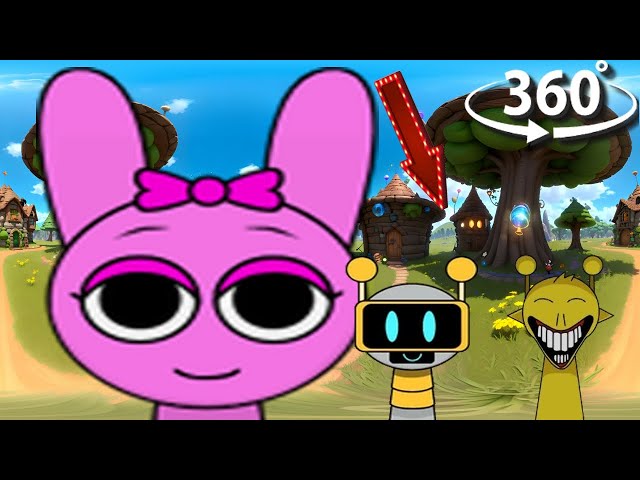 Can you find Pink Pinki Incredibox Sprunki in all locations in 360° VR  in 15 seconds  Animation