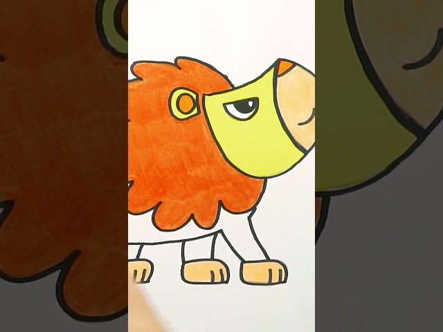 Lion, King of Animals | Kids Fun Drawing & Coloring | #tidikids #kidsfun #kidsvideo