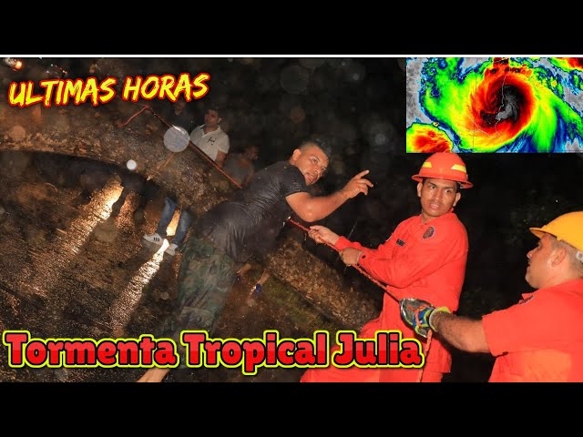 Así Esta el Pais EL Salvador  Ultimas Horas Tormenta Tropical Julia