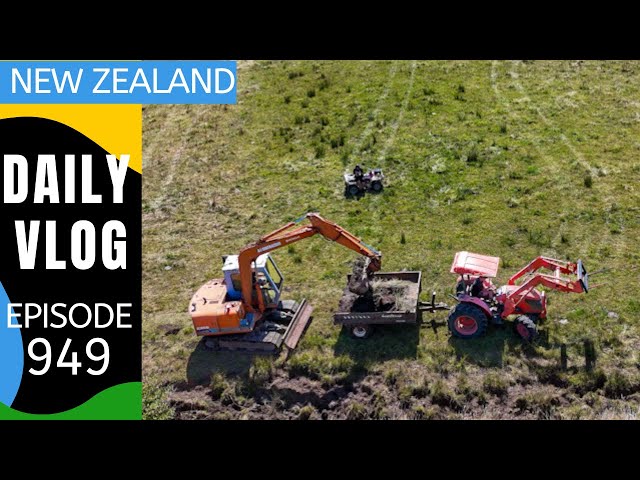 Riley does tractor, Benn does excavator & Leonie does drone! [Life in New Zealand #949]