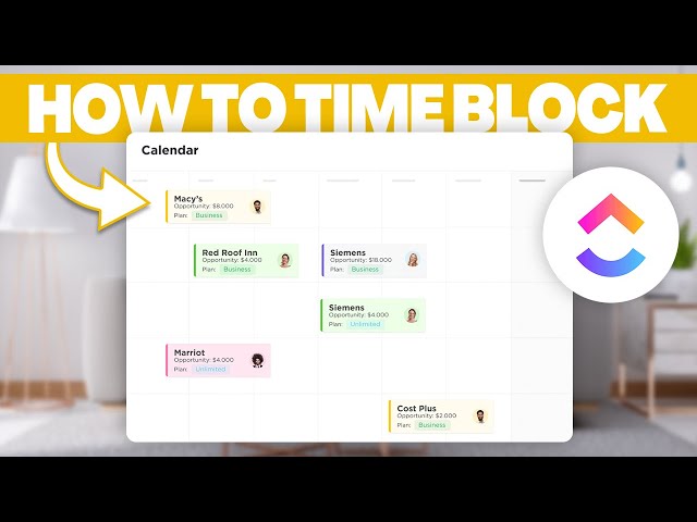 Time Blocking in ClickUp Calendar