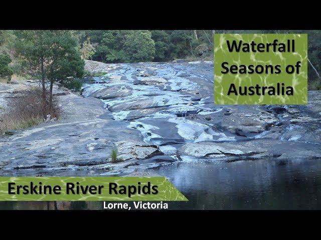 Erskine River Rapids behind the Lorne Caravan Park in Victoria, Australia