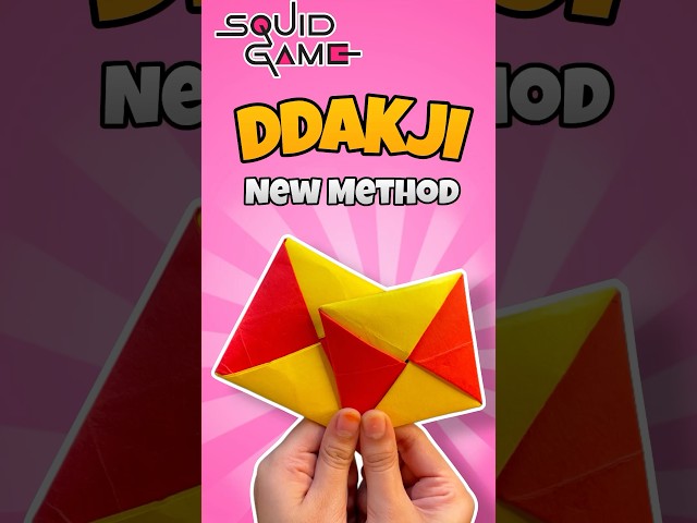 Easy method to make Squid Game Ddakji  #shorts #squidgame 🤩