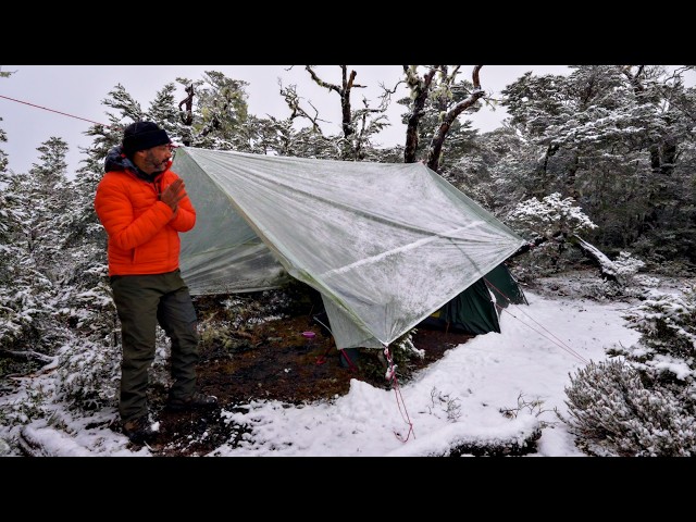 Winter Camping In A Snow Storm With Dog