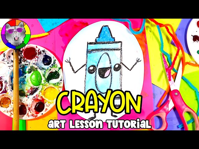 Make a Crayon Artwork for Primary or Littles with this Art Lesson Tutorial