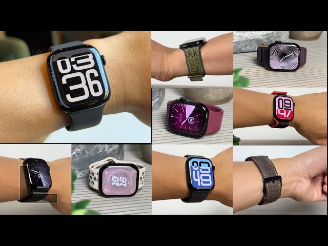 How JET BLACK Apple Watch SERIES 10 Looks w/ DIFFERENT WATCH BANDS!