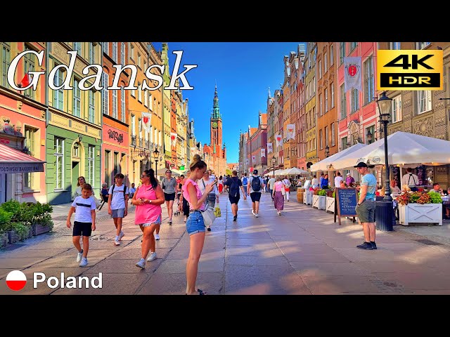 Gdansk Walking Tour / Daytime walk in the Old Town of Gdansk / Poland 🇵🇱 / August 2024 /4K HDR