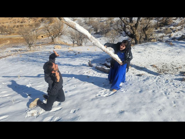 Displaced in the snow: a hunter and a nomadic girl