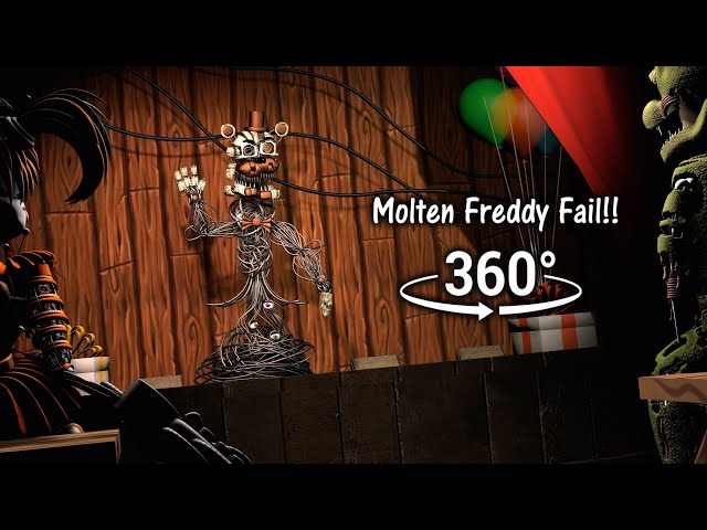 360°| MOLTEN FREDDY FAIL!! - FNAF6/FFPS [SFM] (VR Compatible)