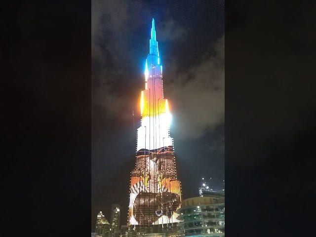 Burj Khalifa Light Show 3rd Jan 2018