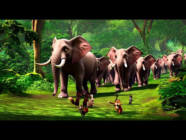 The  life of the jungle Elephants Tiger and Monkey #video #animals #animation #viralvideo