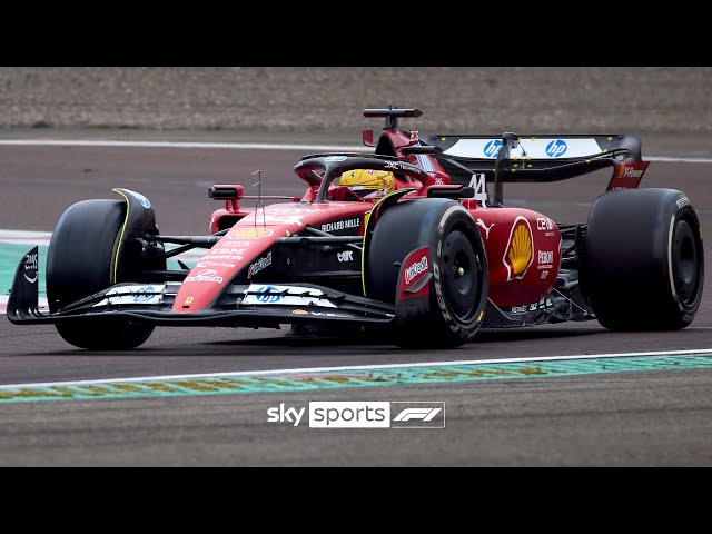 Lewis Hamilton's FIRST LAP in a Ferrari 🔴🟡