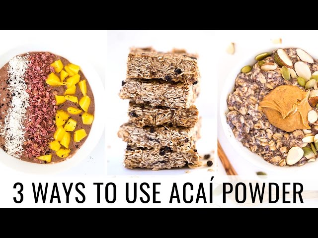 HOW TO USE ACAI POWDER | 3 vegan recipes