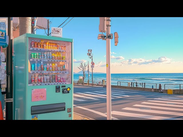 Chill Korean Sea Jazz Playlist - Ocean View Vending Machine Ambiance for Ultimate Relaxation