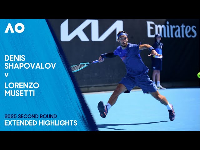 Denis Shapovalov v Lorenzo Musetti Extended Highlights | Australian Open 2025 Second Round