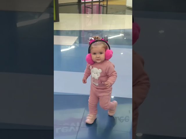 Cute Baby Wearing Big Ear muffs