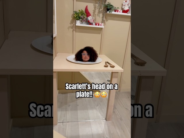 Scarlett's HEAD on a PLATE! 🤣 #museum #scarlett #funny